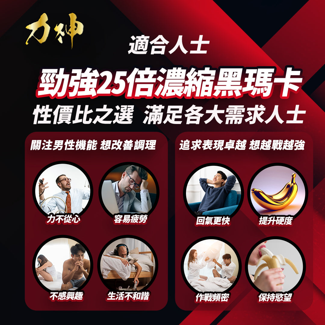 力神 勁強秘魯黑瑪卡(濃縮 25:1配方)
