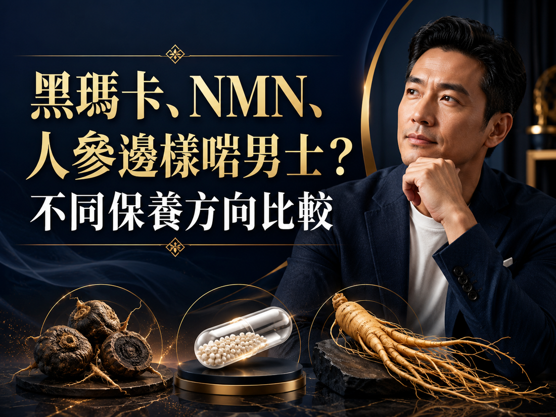 黑瑪卡、NMN、人參邊樣啱男士？不同保養方向比較