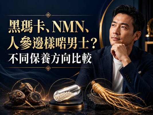 黑瑪卡、NMN、人參邊樣啱男士？不同保養方向比較