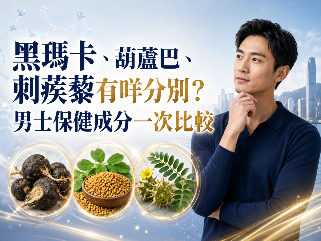 黑瑪卡、葫蘆巴、刺蒺藜有咩分別？男士保健成分一次比較