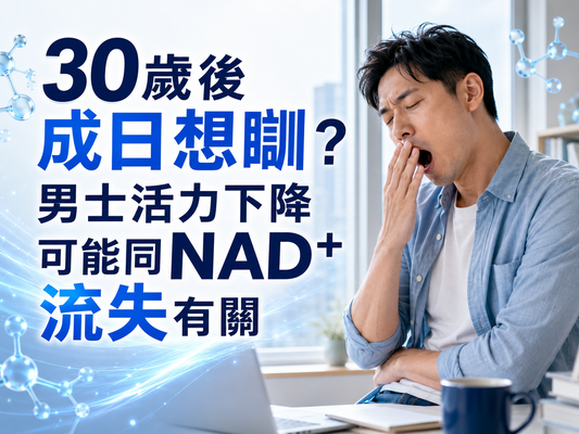 30歲後成日想瞓？男士活力下降可能同 NAD+ 流失有關