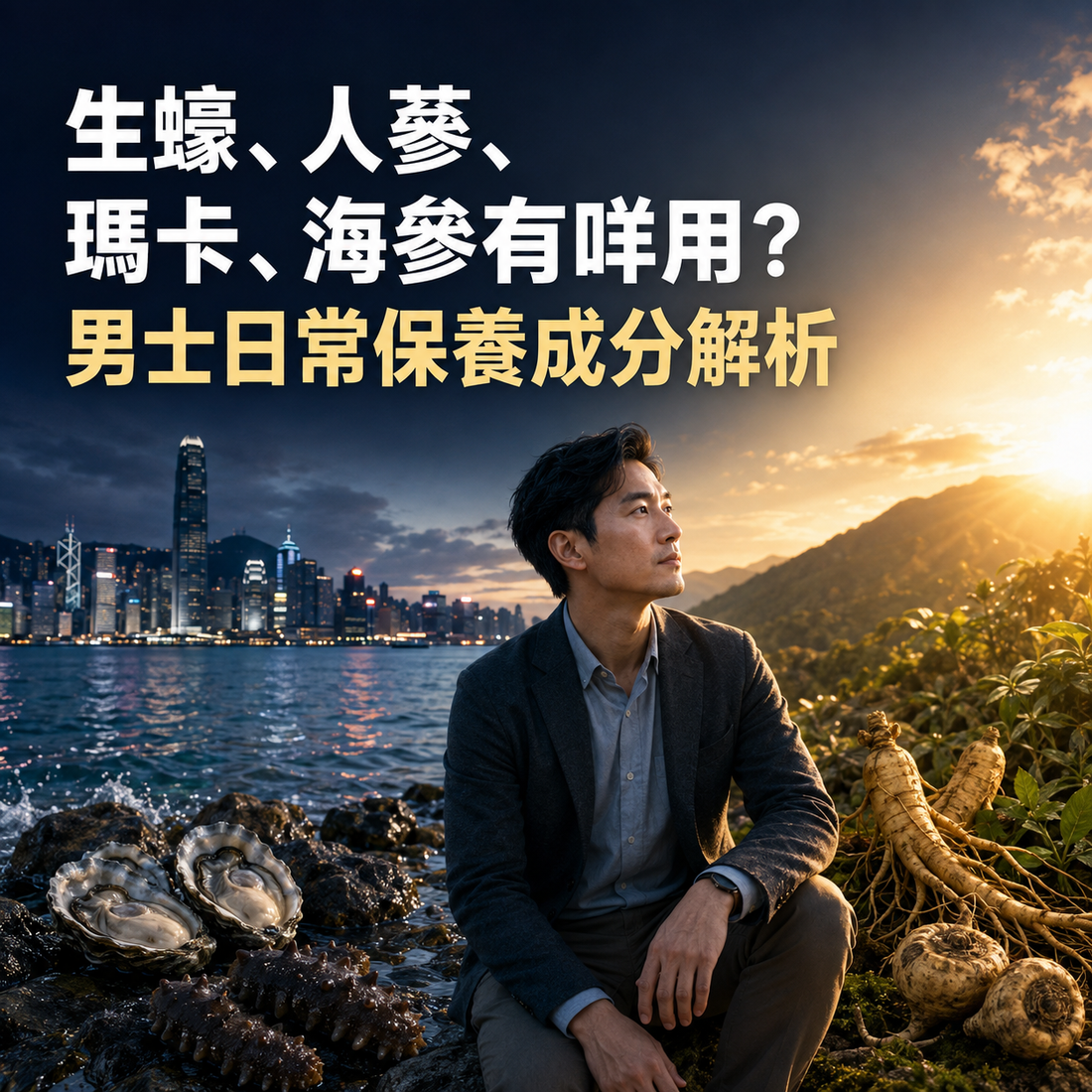 生蠔、人蔘、瑪卡、海參有咩用？男士日常保養成分解析