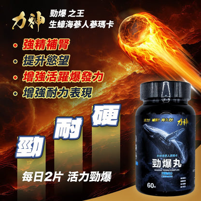 力神 勁爆丸 生蠔人參瑪卡補充丸｜鞏固精元 喚醒慾望